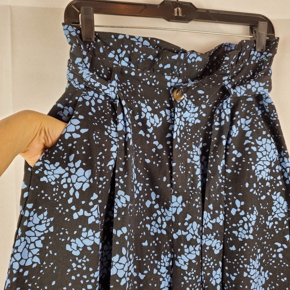 Who What Wear Linen Blend Speckled Paper Bag Shorts Size 8 Modern Chic Summer - Picture 5 of 10